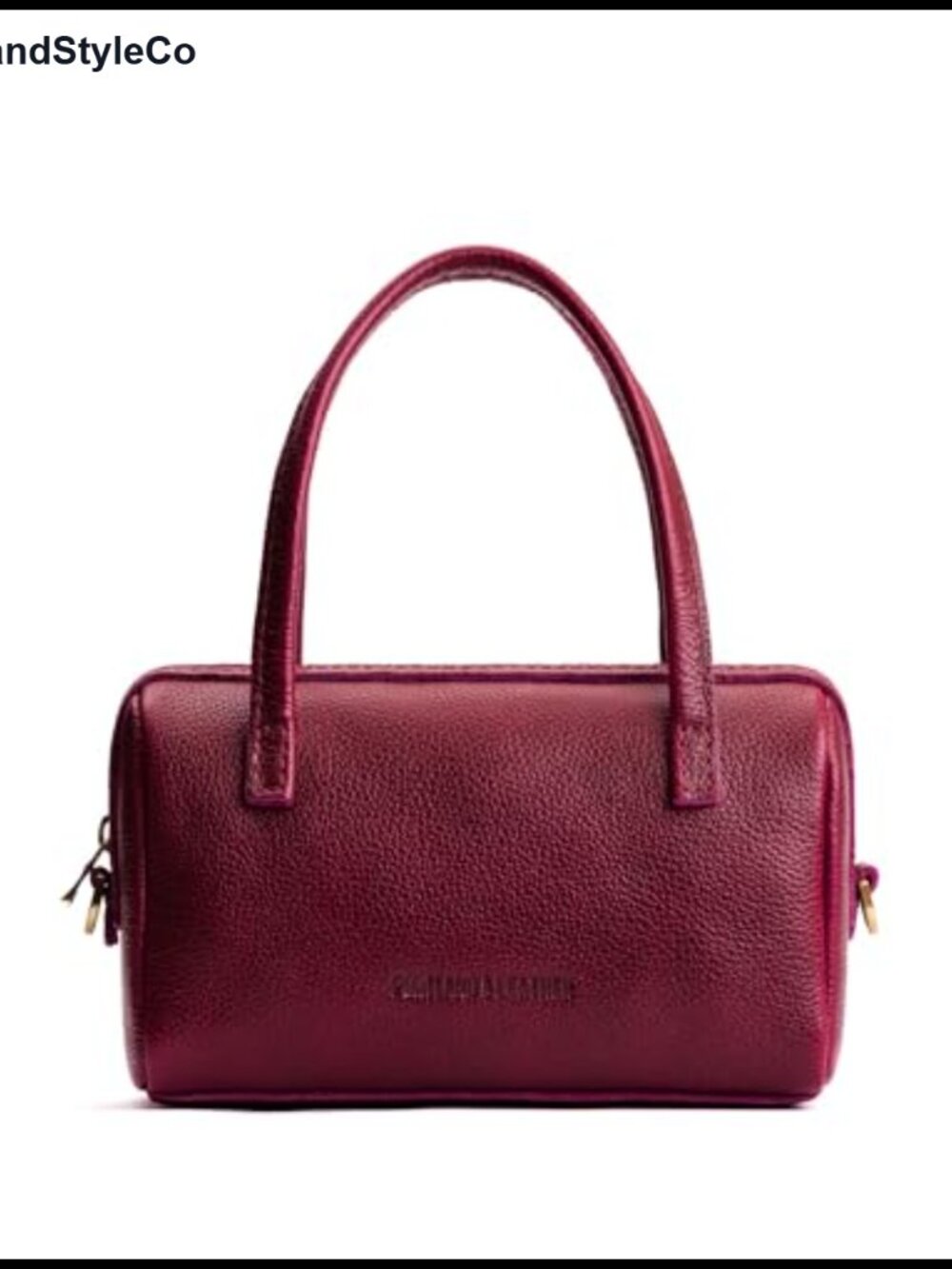 Full Grain Leather Doctor Bag Crossbody Purse Adjustable Strap